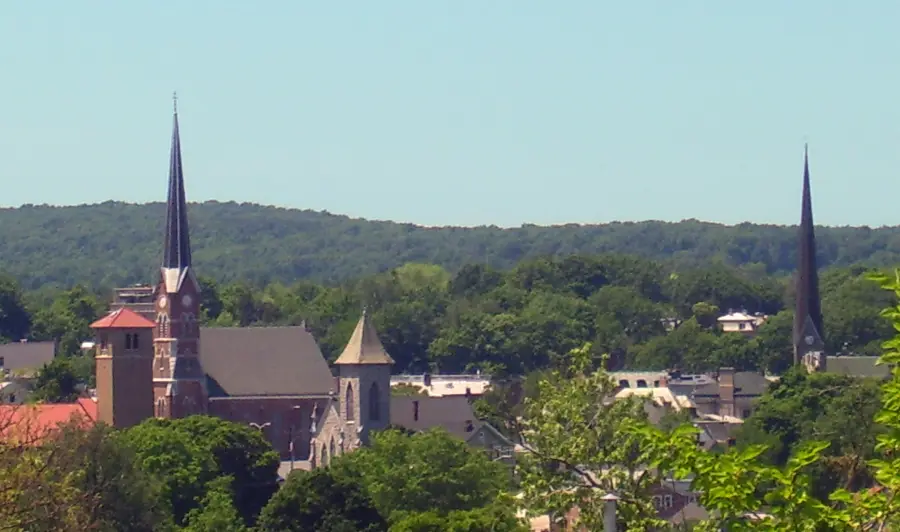 Downtown skyline in Middletown, New York